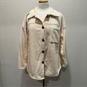 Cozy Cream Button-Up Jacket